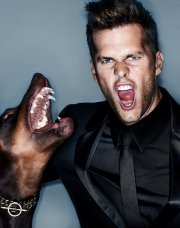 tom brady doberman dog v man mario testino