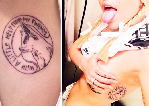 miley cyrus floyd dog tattoo