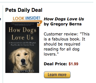 how dogs love us gregory berns kindle daily deal pets